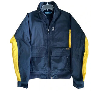 Polo by Ralph Lauren Vintage Fleece LinedHooded Windbreaker Black Jacket